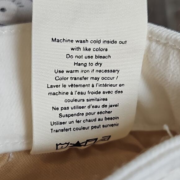 NWT Rag & Bone High Rise Skinny Jeans  Sz 26 in White - Picture 10 of 13